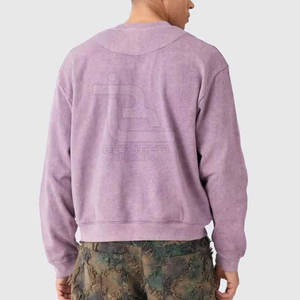 Sudadera de lavado ácido para hombre de calidad superior, a la moda ropa de invierno de talla grande, hecha de poliéster/algodón, transpirable de secado rápido - Product Image 2