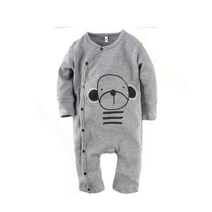 Pelele de bebé Unisex ecológico con enclavamiento de algodón orgánico suave, mono con cremallera recién llegado para uso diario cómodo - Product Image 3