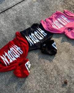 เสื้อฮู้ดผู้ชายแนวสตรีทโอเวอร์ไซส์แบบมีซิปแนวสตรีทโอเวอร์ไซส์วินเทจ - Product Image 5