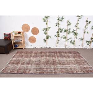 Alfombra de retazos estilo turco vintage bohemio rojo azul 4.8ft X 8.9ft lana área grande 9x12 rectángulo pasillo patrón respaldo de látex - Product Image 1