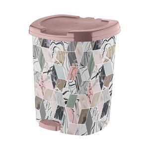 Ensemble de 3 poubelles hygiéniques à pédale avec motifs – Seaux intérieurs de 7L, 13L et 22L pour cuisine et bureau – Portable - Product Image 2