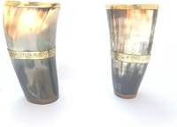 Verres à shot en corne de buffle Viking pour vodka, tequila, bière, whisky, 60 ml, par HANNAN HANDITCRAFT