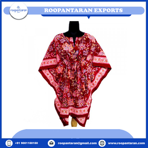 Top Quality <b>Kaftan</b> Dresses Women Free Size Pure Cotton Hand Block Printed Fashionable Beach <b>Kaftans</b> for Sale at Best Price - Product Image 6