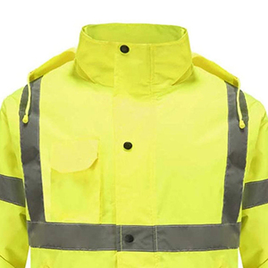 Sudadera con Capucha de Seguridad Reflectante de Alta Visibilidad para Invierno, Personalizada, con Cierre, para Hombre, Chaquetas de Seguridad de Manga Larga con Logotipo Frontal, Material de Lona - Product Image 4