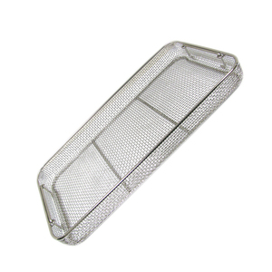 Meilleure vente de plateaux en maille avec couvercle 250x170x70mm plateau en maille en acier inoxydable allemand pour une utilisation pendant le lavage panier de stérilisation - Product Image 3
