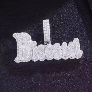 จี้เพชรโมอิสซาไนต์ทรงเหลี่ยมแบบฮิปฮอปสำหรับทุกเพศ 4 กะรัต เงินแท้ 925 ชุบสแตนเลส ได้รับการรับรองจาก IDGL ทันสมัยและเป็นเอกลักษณ์ - Product Image 1