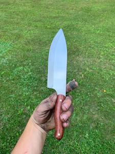 Vente chaude Style japonais petit ensemble de couteaux couperet en acier damas avec gaine en cuir pour la cuisine utilisation de tranchage - Product Image 5