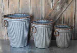 Macetas de Estilo Lujoso, Forma Redonda, Macetas Galvanizadas para Interiores, Macetas y Jardineras - Product Image 2