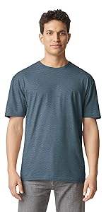 เสื้อยืดแฟชั่นสำหรับผู้ชายผ้าคอตตอนเนื้อนุ่มระบายอากาศได้ดีคอกลมแขนสั้นเรียบเข้ารูปใส่สบายน้ำหนักเบา - Product Image 2