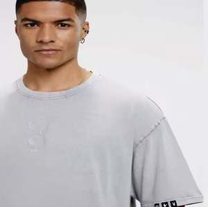 Camiseta de gimnasio para hombre 100% algodón cuello redondo transpirable Color sólido de gran tamaño estilos sueltos y ajustados - Product Image 5