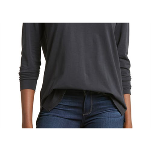 T-Shirt Crop Top da Donna Nero Notte, Manica Lunga, Jersey Aderente Traspirante, Taglie XXS XS One Size XL - Product Image 3