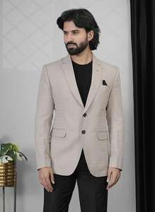 Best Selling Classic Gray Viscose Mens Blazer Elegant Professional <b>Jacket</b> <b>For</b> <b>Weddings</b> And Office Available At Reasonable Price - Product Image 3