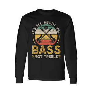 Camiseta de manga larga para guitarristas de bajo eléctrico retro, todo sobre el bajo - Product Image 2