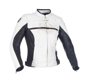 Chaqueta de carreras de cuero de vaca perforada para montar en pista Montannah para mujer/chaqueta de carreras de cuero de moto canguro/chaqueta acolchada CE, todos los tamaños y colores - Product Image 1