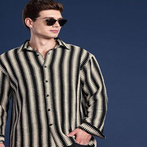 Camisa Casual de Manga Larga para Hombre OEM, Antiarrugas, Transpirable, 100% Algodón Orgánico Lavado, para Adolescentes, Verano 2024 - Product Image 4