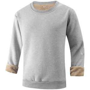 Vente en gros de sweatshirt ras du cou en coton biologique doublure Sherpa vêtements personnalisés à manches longues couleurs personnalisées brodées de haute qualité - Product Image 4