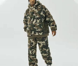 New Winter <b>Men's</b> Green Solid Digital Printing Eco-Friendly Breathable <b>Sherpa</b> Fleece Pullover <b>Hoodie</b> Streetwear - Product Image 6