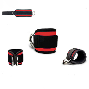 Meilleure qualité sangles de cheville Double anneaux en D vente chaude Fitness musculation exercice câble Machine Protection cheville soutien - Product Image 2