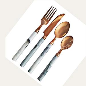 Stainless Steel <b>Set</b> Of 5 Flatware <b>Set</b> Ideal Kitchen Tabletop Hotel Home Silver Color Plated Finished Cutlery Brass Handle - Product Image 6