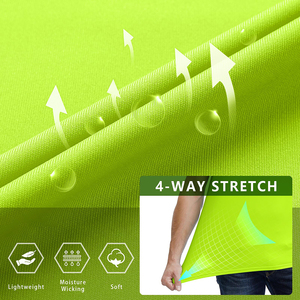 เสื้อยืดคอกลมสำหรับผู้ชายทรงปกติทรงพอดีตัวทำจากผ้ายืดคอกลมสำหรับผู้ชาย - Product Image 4