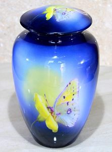 Urna Funeraria de Metal, Estilo Americano, con Diseño de Mariposa, Tamaño Estándar, Capacidad de 200 Pulgadas Cúbicas, para Adultos, Mujeres - Product Image 4