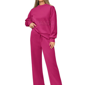 Trajes de sudor de mujer de calidad superior de Venta caliente Trajes de sudor hechos de poliéster de algodón ajustados para mujer - Product Image 5