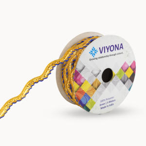 Embellecedor de encaje ondulado metálico de lujo Premium Acentos multicolores 10mm Poliéster Oro Cobre Bronce Plata Mezcla Ecológica Elegante - Product Image 6