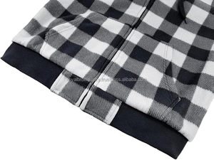 Chaqueta de Forro Polar Reversible con Bordado a Cuadros de Búfalo para Hombre, con Cremallera y Capucha, Venta al por Mayor de Sudaderas con Capucha y Sudaderas - Product Image 3