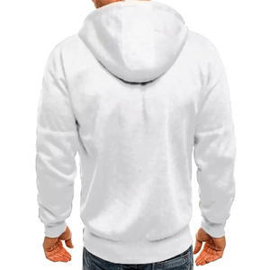 Sudadera con capucha y cremallera de algodón 100% para hombre Sudadera de invierno Fleece Warm Heavyweight Zipper Hoodie - Product Image 6