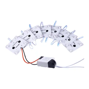 china supplier AC220V 4LED round blockchain led module no power supply for Soft film ceiling advertising light box