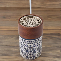 Brûleur d'encens indien traditionnel en bois de santal de haute qualité, fait main, écologique, durable, porte-encens Mobkhar Oud Bakhoor