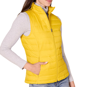 <b>Women's</b> Puffer Vest Breathable Eco-Friendly Casual Unisex Winter Padded Gilet Bubble Quilted Sleeveless <b>Waistcoat</b> Zipper Closure - Product Image 4