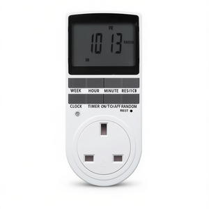 Smart Home <b>Plug</b>-in Power Socket with LCD Clock <b>Timer</b> AC 230V Changeable UK <b>Plug</b> 12/24h - Product Image 2