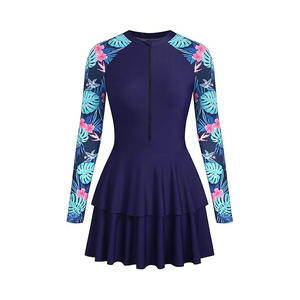 ชุดว่ายน้ำมุสลิมแบบใหม่ คอลเลคชั่นใหม่ แขนยาว ชุดกีฬา บุรกินี พิมพ์ลายด้านหน้า ตัดสูง คุณภาพสูง - Product Image 2