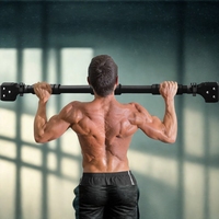 Barra de dominadas y flexiones de acero inoxidable, montada en la pared, duradera y antideslizante, para uso doméstico