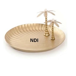 Vajilla con diseño en relieve, plato de servicio con acabado plateado estilo marino para el hogar, hoteles y restaurantes. - Product Image 3