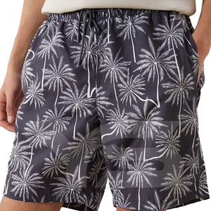 กางเกงขาสั้นกางเกงชายหาดของผู้ชายแบบผูกเชือกแบบผูกเชือกแบบเย็บพิมพ์ซับลิเมชันทำจากโพลีเอสเตอร์ระบายอากาศได้ดี100% - Product Image 3