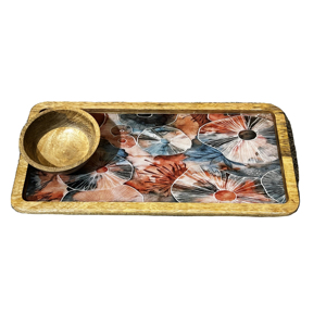 High Quality Handmade Epoxy Resin Wood Serving Tray Single Bowl for Restaurant Home Juice Serving for Wall <b>Signs</b> <b>Wooden</b> Boxes - Product Image 1