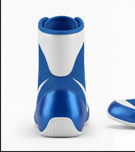 Ensemble de protection inguinale de boxe PRORING en cuir véritable et de chaussures de boxe respirantes à tige haute en maille - Product Image 4