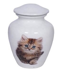 Urna de cremación para mascotas de nuevo diseño Imagen de gato Acabado de imagen Urna para mascotas - Product Image 1