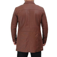 Manteau d'hiver vintage en cuir véritable pour homme, best-seller, confortable, longueur personnalisable, décontracté, long, écologique, pour garçons