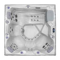 Nouvelle salle de bain de luxe hydromassage 5 personnes 2M Baignoire de massage Baignoire à remous autoportante en acrylique pour baignoire de jardin