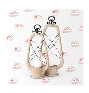 Linterna de madera tallada diseño Venta caliente decorativo hecho a mano Navidad madera candelabros, linternas de la India personalizado - Product Image 6