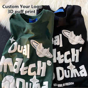 Camiseta con estampado de soplo para hombre, camisetas gráficas con letras de algodón orgánico, camisetas personalizadas con estampado de soplo 3D para mujer - Product Image 3