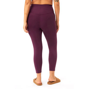 Wholesale Solid Mid-Waisted Women's <b>Leggings</b> Gym Pants Quick Dry Fitness Customizable Logo <b>Pockets</b> Casual Print Seamless - Product Image 2
