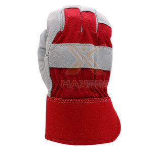 Genuine Leather Heavy Duty Safety Working Gloves with Anti-Slip <b>Fire</b> Proof & Water Proof Features Solid Color - Product Image 2