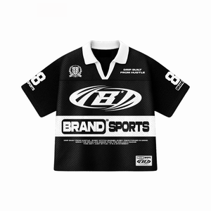 Viral Boxy Fit Jersey 2025 nouveau Design surdimensionné Streetwear t-shirt Style haut Logo personnalisé impression usine approvisionnement en gros - Product Image 5