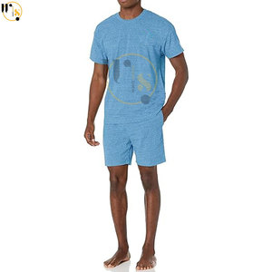 Conjunto corto de algodón transpirable de alta calidad para hombre, talla XL, ropa de calle de verano con logotipo personalizado impreso, cómodo de talla grande - Product Image 4