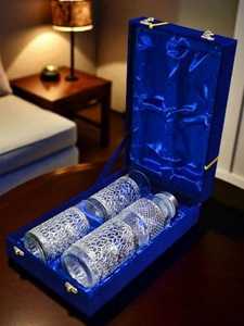 Bouteille en verre d'eau de luxe, parfaite pour la décoration de la maison et les cadeaux, ensemble de bouteilles en verre entièrement emballé dans du velours, pour la maison, pour les mariages - Product Image 3