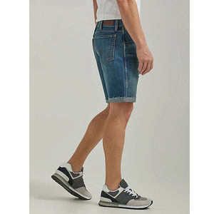 Shorts en jean baggy écologiques en denim lourd 100% coton à taille élastique décontractée pour homme fabriqués sur mesure - Product Image 4